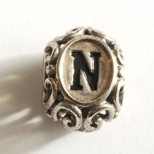 Chamilia Authentic Sterling Silver Charm Initially Speaking alphabet letter mono